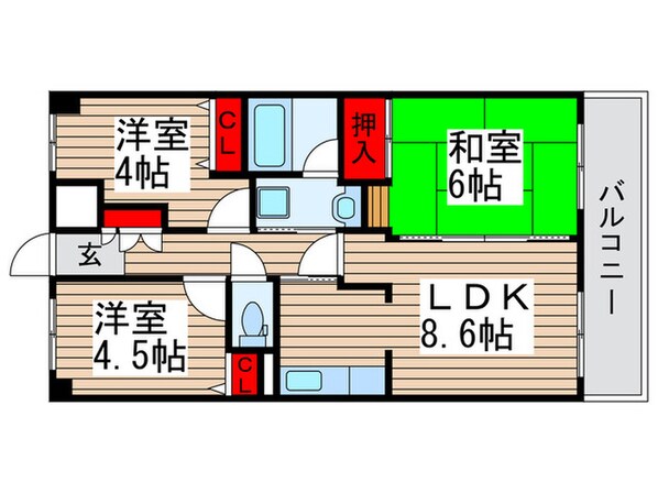 アコール新松戸の物件間取画像